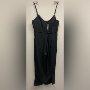 Lulu’s Reinette Black Midi Dress - Large - New with tags, never worn!